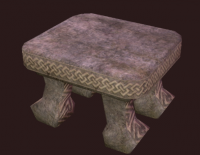 Hewn Stone Stool